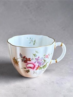 Royal Crown Derby Posies Bone China Teacup with Gold Trim